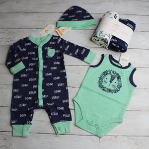 Gymboree Baby Sleeper Romper Blanket Hat Layette